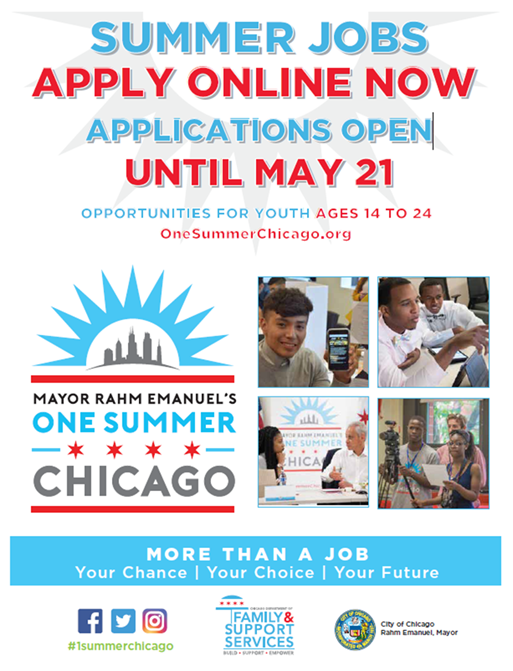 Chicago summer youth program jobs