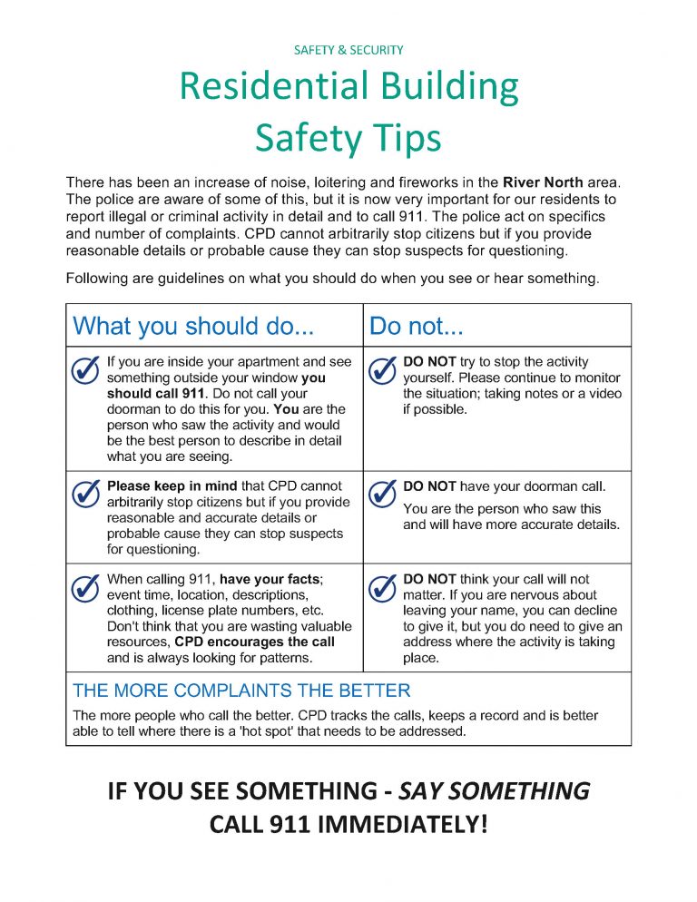 Residential Building Safety Tips — RNRA Chicago