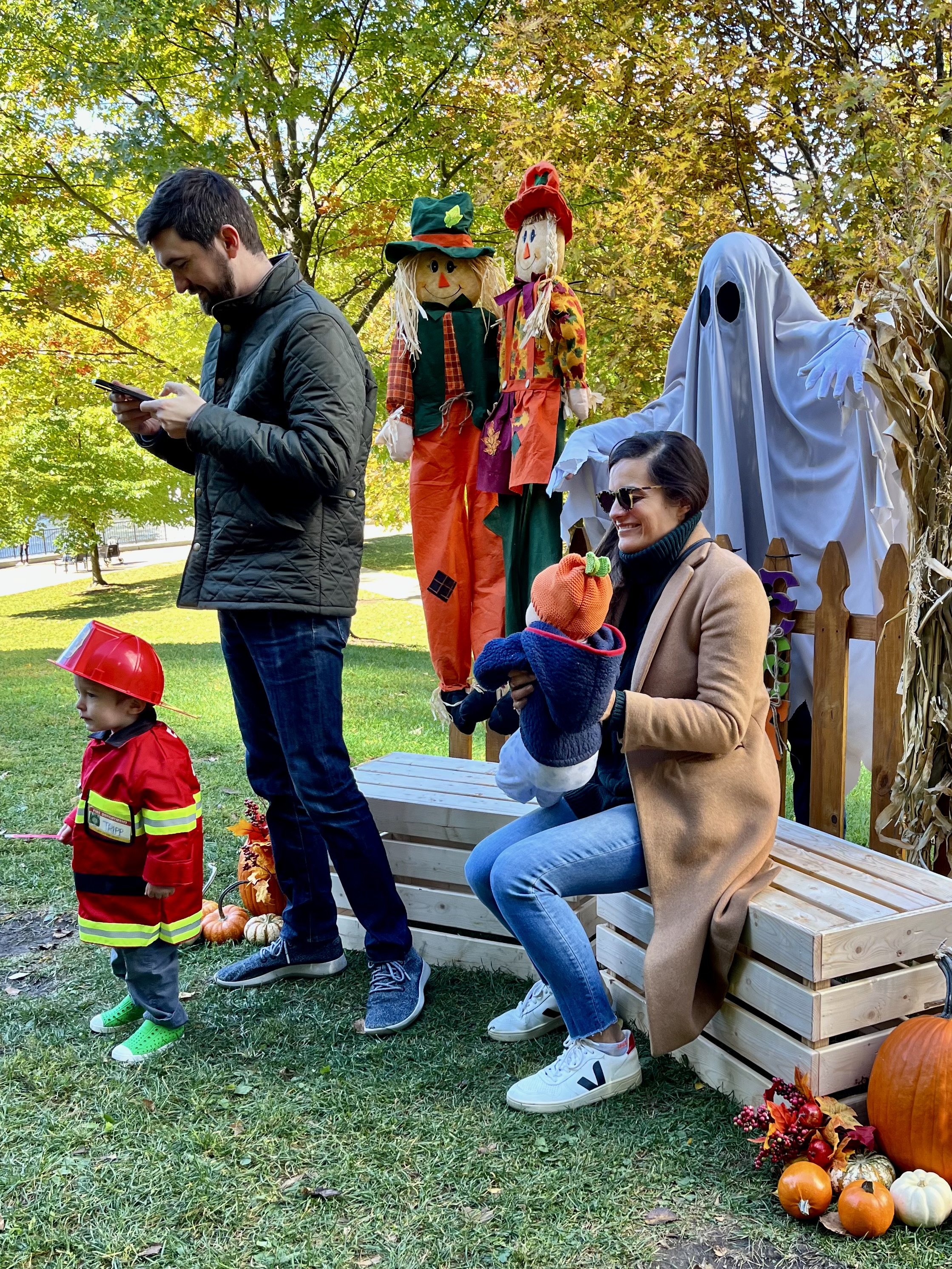 Fireman and Pumpkin at Photo Opp