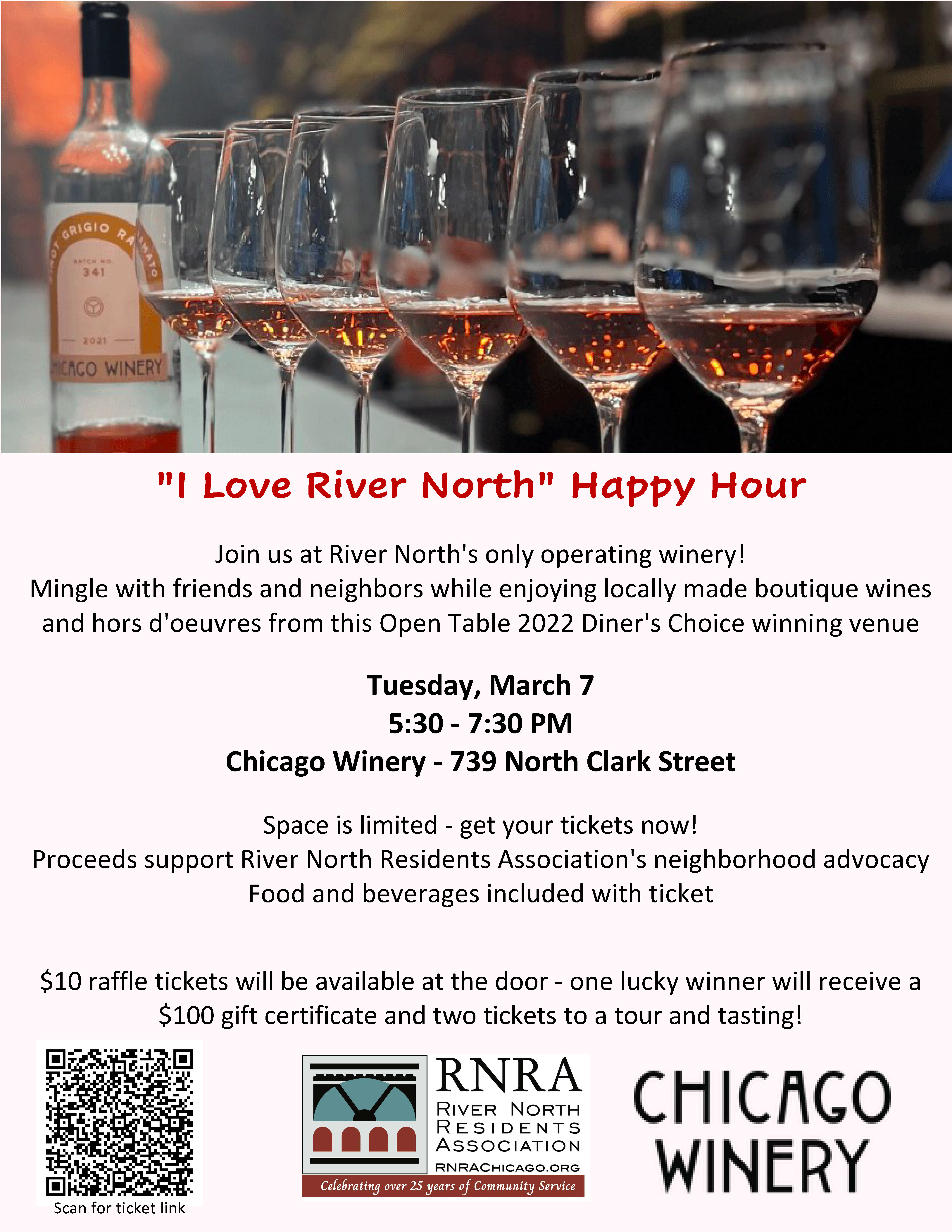 I Love River North Chicago Winery Flyer